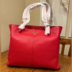 NWT Michael Kors Tote Red. Handbag Purse